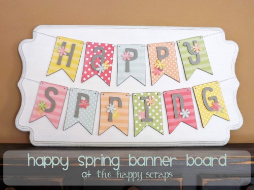 happy spring banner board