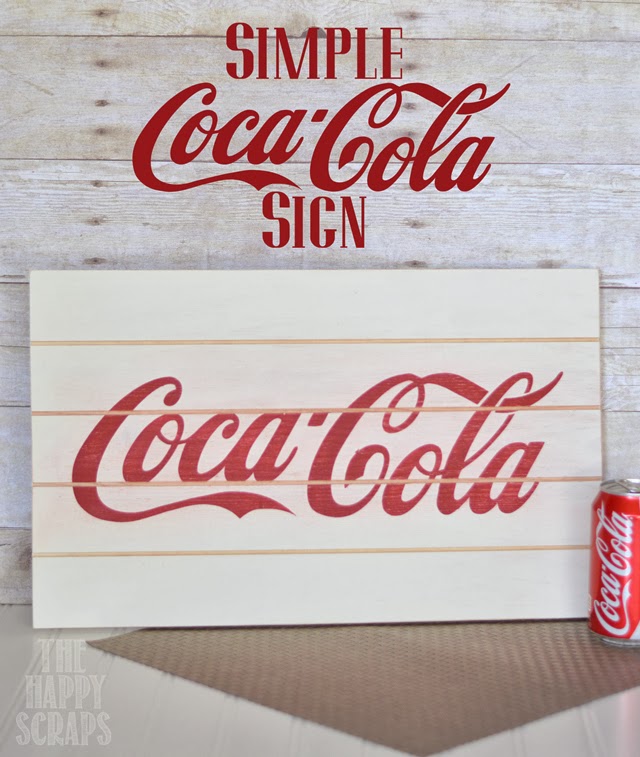 This Simple Coca-Cola Sign came together in only about 30 minutes and it makes a great gift for anyone who loves Coca-Cola. 