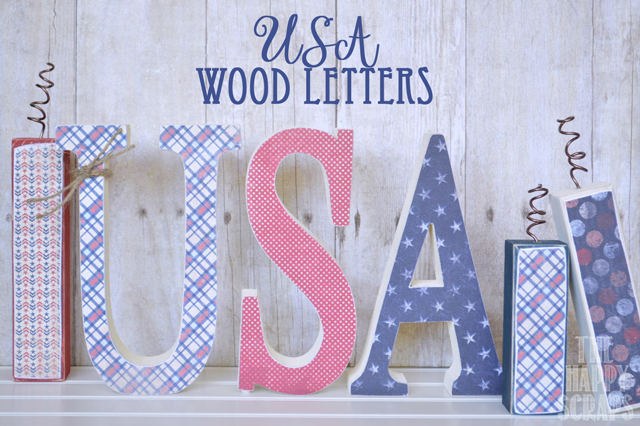 USA Wood Letters
