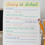 Back To School Questionnaire Printable