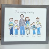 Personalized Family Portrait Drawing