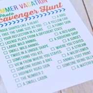 Summer Vacation Photo Scavenger Hunt