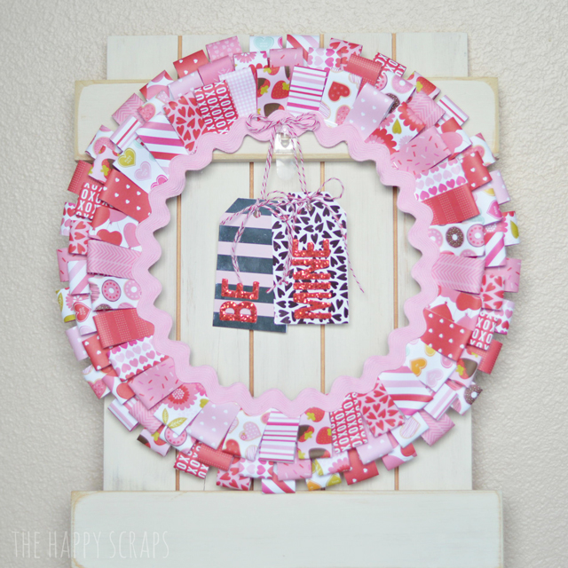 Creating this Be Mine Valentine Wreath is simple and will be a fun piece to add to your Valentine's day decor. Get the tutorial at The Happy Scraps. 