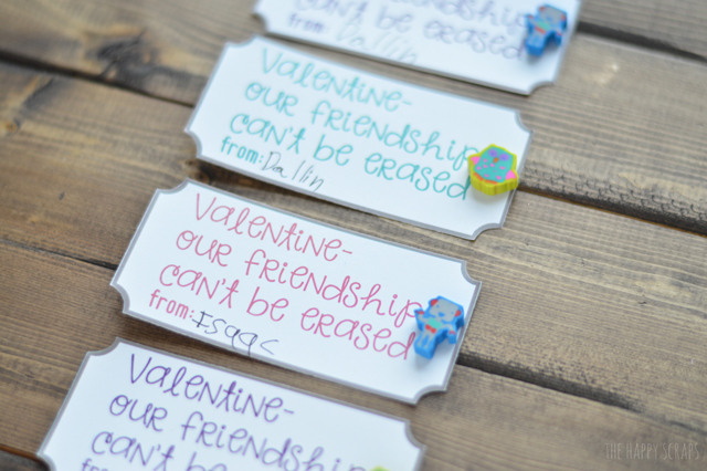 Non-Candy Valentine's are the way to go. Stop by The Happy Scraps to print out these cute valentine's and have the kids cut out and put them together. 