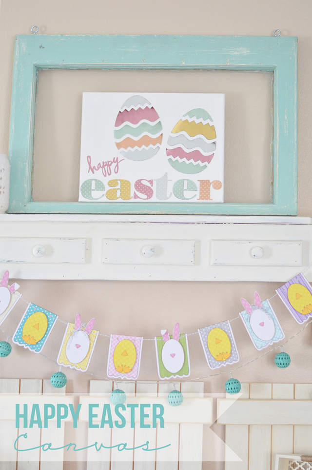 Create this stunning Foiled Happy Easter Canvas with the Heidi Swapp Minc machine and this tutorial from The Happy Scraps. 