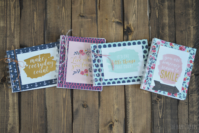 These DIY Mini Notebooks are so cute and easy! Grab your favorite patterned papers and a few other supplies and make some notebooks. 