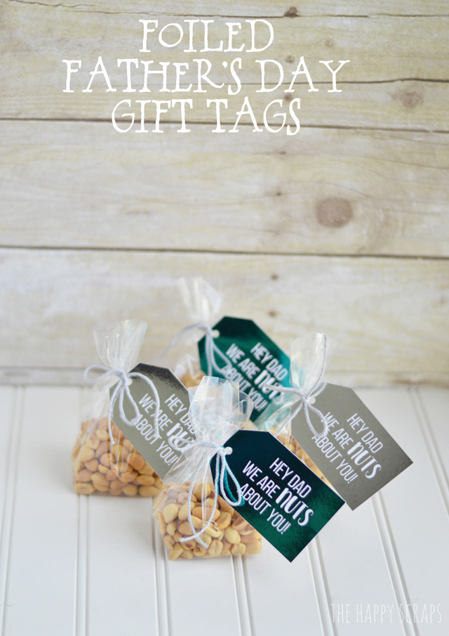 These Foiled Father's Day Gift Tags are the perfect quick gift for dad. I'm sharing colored tags too!