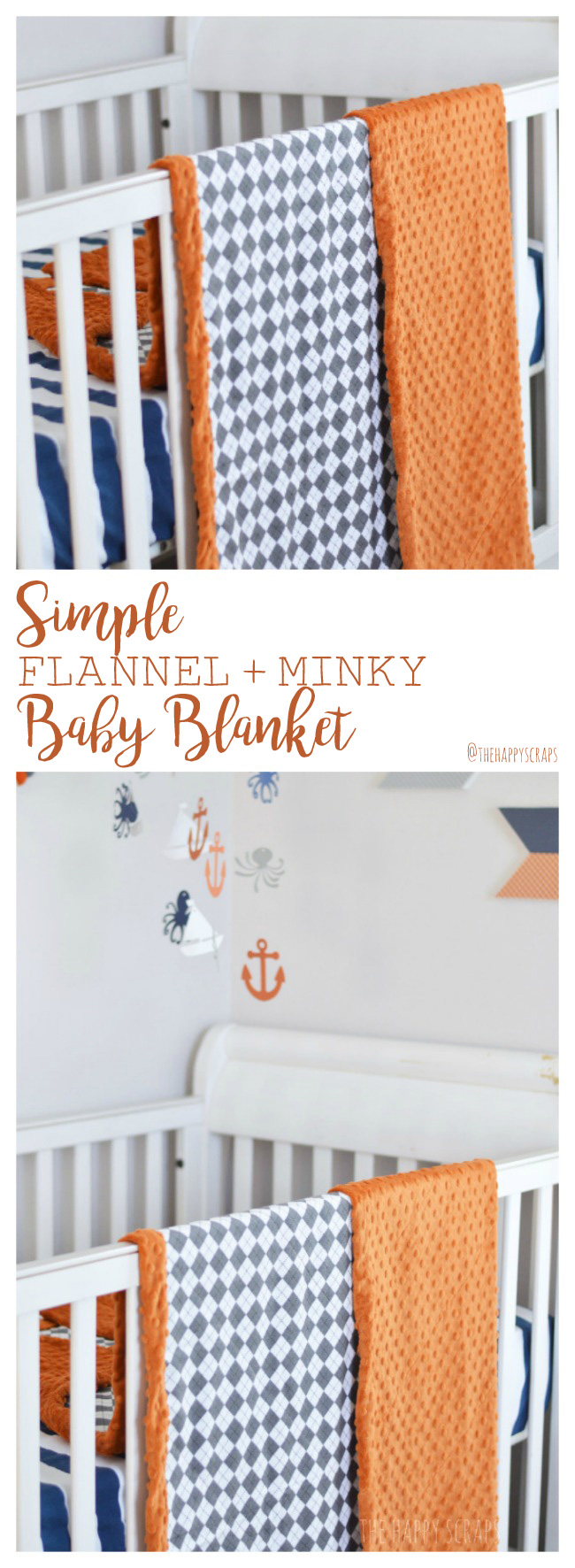 This Simple Flannel + Minky Baby Blanket is so soft and it's easy to make too. Grab your supplies and get to work. Minky is great for making baby blankets.