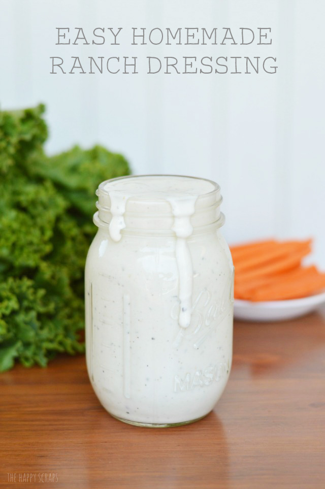 This Easy Homemade Ranch Dressing recipe is delicious and only takes minutes to make! Whether you're having salad or a veggie tray, give this a try.