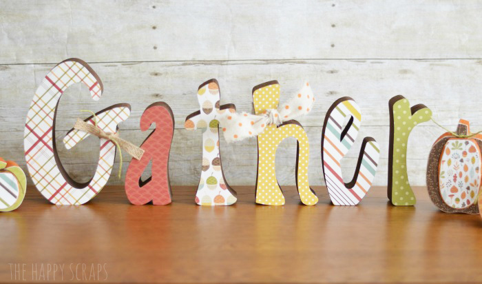 Need some Thanksgiving decor? Make yourself a cute Thanksgiving Gather Letter Set to display for the dinner or throughout the month of November. 