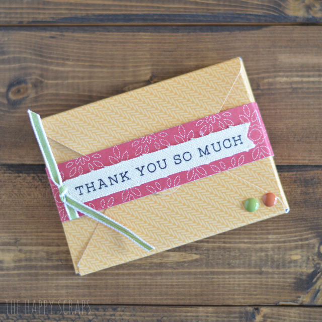 Creating a small Thanksgiving Host Gift is easy. Get their favorite gift card and include in inside this cute little box envelope!