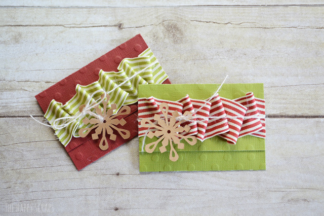Giving gift cards this year? Put together this Simple Gift Card Holder to hold those cards. They are quick + easy to make! 