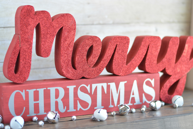Red is a Christmas color for sure, so what better color to use to finish off this fun Merry Christmas Wood Letter Set. Stop by the blog to see it!