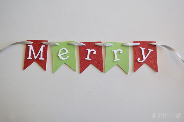 Get all the details for making this Merry Christmas Banner on The Happy Scraps. I'm sharing the full tutorial with you today. 