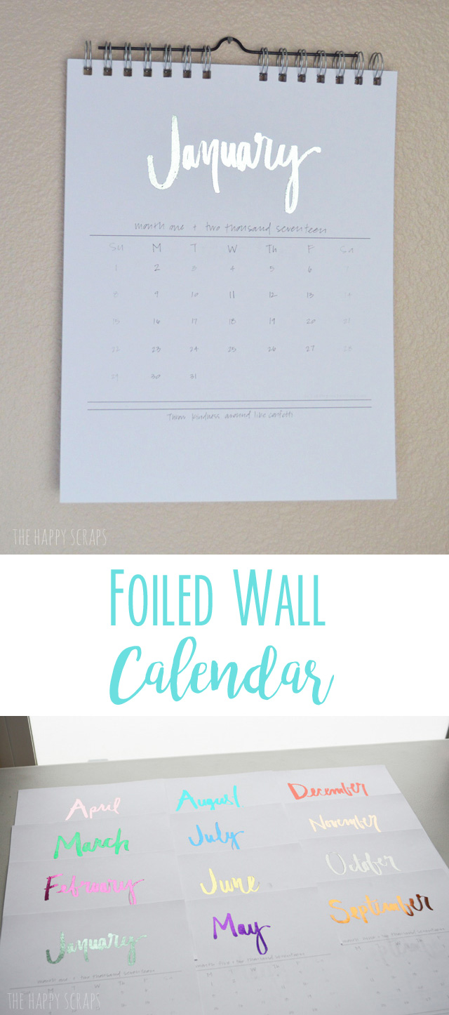 I'm so excited to show you how easy it is to use the Heidi Swapp Minc machine and Cinch to make your own Foiled Wall Calendar! It's SO easy! 