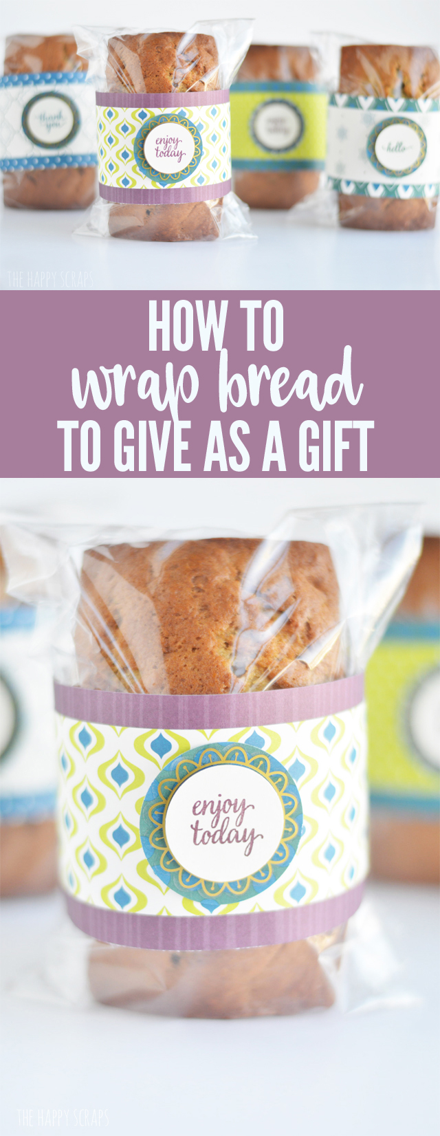 How to Wrap Bread to Give as a Gift. This is a great gift idea to let someone know you are thinking about them. They come together quick + easy too!