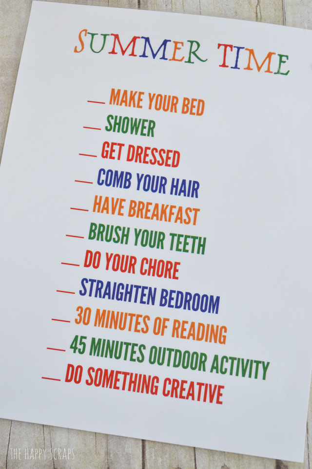 Need something to help your kids stay on a schedule this summer? Try this Summer Time Daily Checklist Printable! My kids are loving it! 
