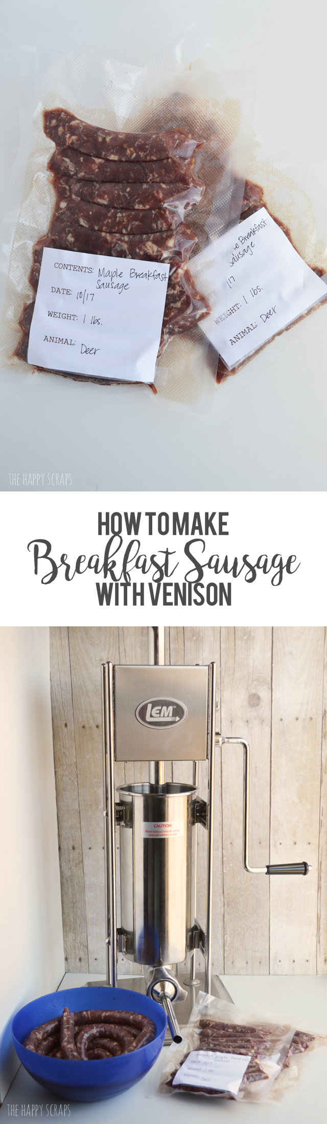 Did you know you can make sausage from Venison? On the blog I'm showing you How to Make Breakfast Sausage with Venison. It's one of our family's favorites. 
