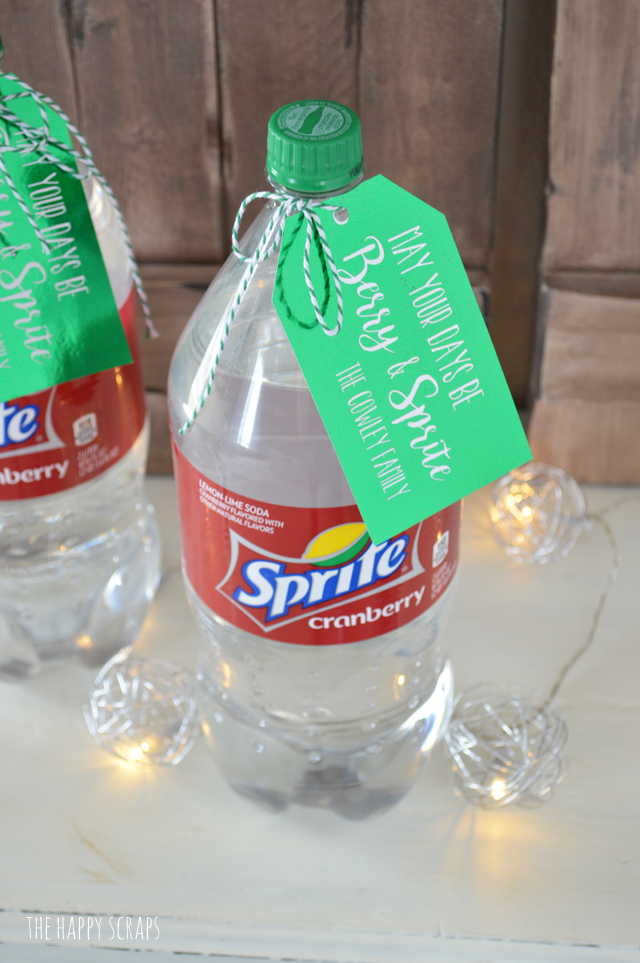 If you're looking for a Simple & Inexpensive Christmas Neighbor Gift, I've got it for you here. Print out these tags, and attach them to a bottle of soda. 