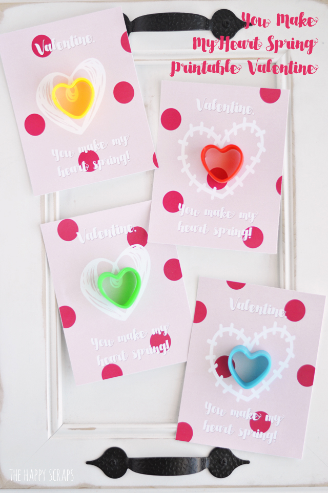 This You Make My Heart Spring Valentine is the perfect thing for your kids to hand out to their class. The kids will love it! 