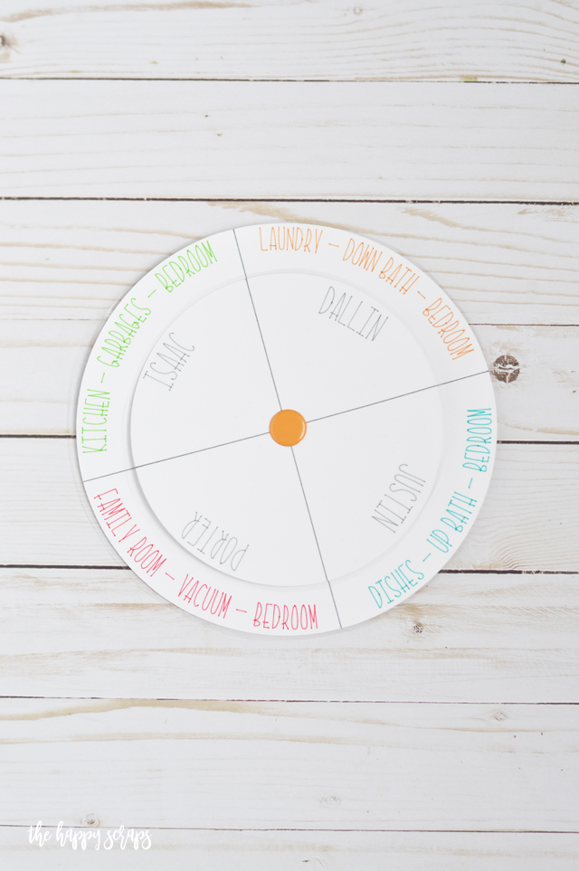 DIY Chore Chart with curved text