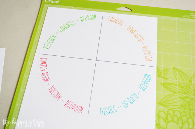 Curved Text in Cricut Design Space is here! Learn how to make this Draw & Cut Chore Chart with Curved Text in Cricut Design Space. 