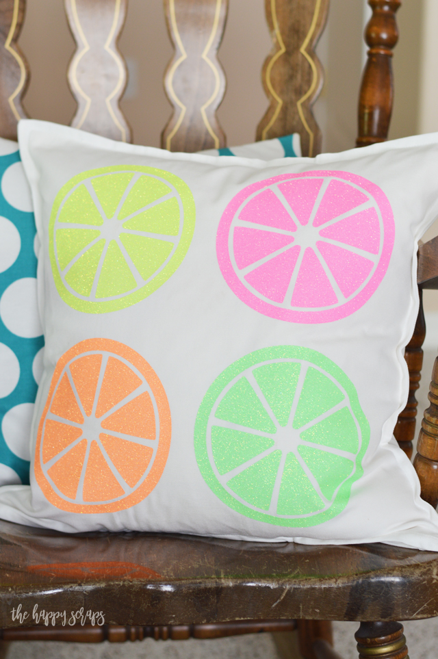 This DIY Citrus Throw Pillow is the perfect addition to summer decor in your home or on your porch. Stop by the blog to get the details for making your own. 