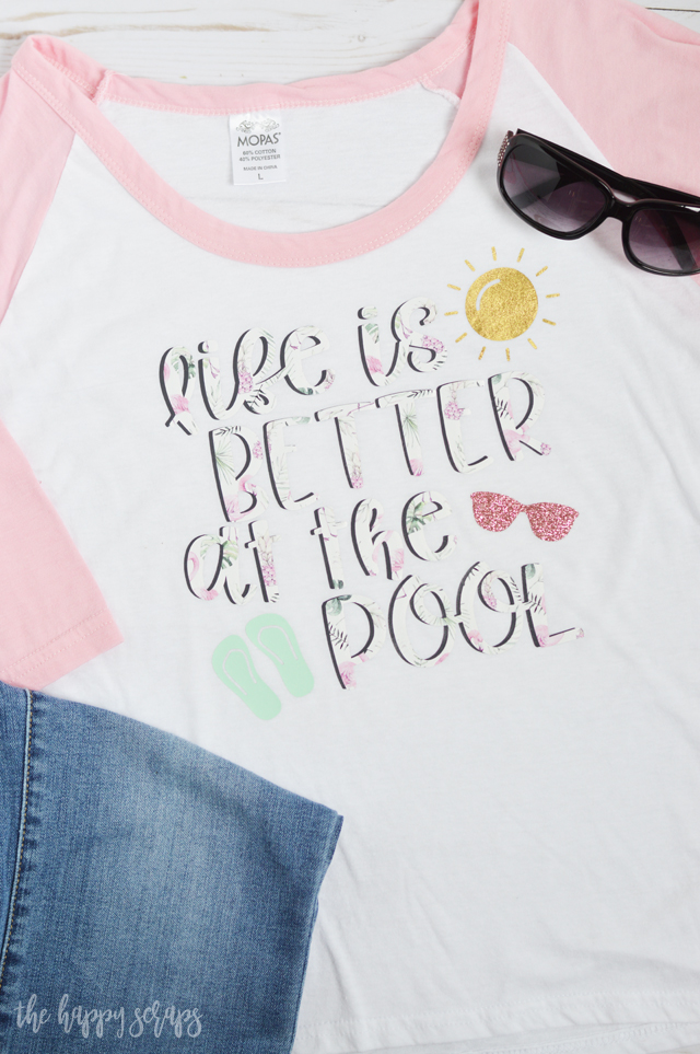 This Life is Better at the Pool Summer Shirt is a must have for this summer! Get all the details for creating your own on the blog. 