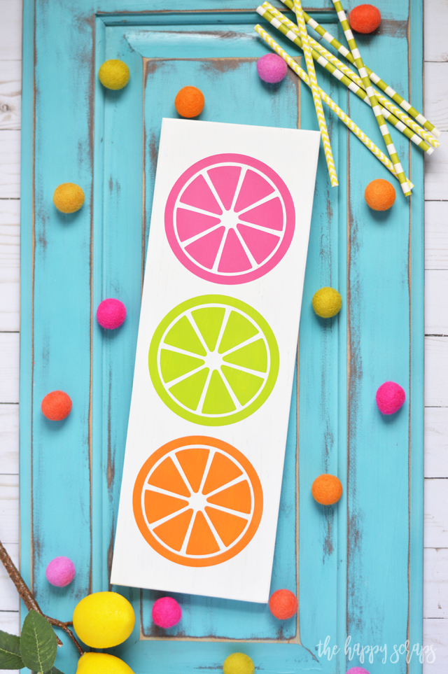 If you love summer and you love color then this DIY Painted Citrus Sign is for you! It's a quick and simple project that is sure to brighten your home! 