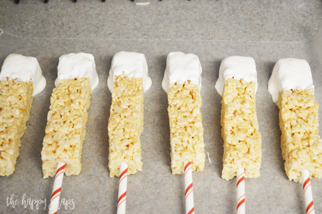 You'll have these 4th of July Rice Krispie Treats put together in no time, and the'll be the hit of the party. Everyone will be enjoying them. 