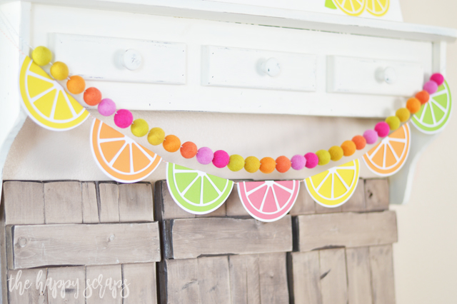 Everyone needs this Colorful Summer Citrus Banner! It's perfect for decorating for summer or you could use if for a fun summer party!