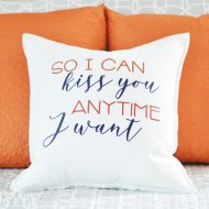 So I Can Kiss You Master Bedroom Throw Pillow