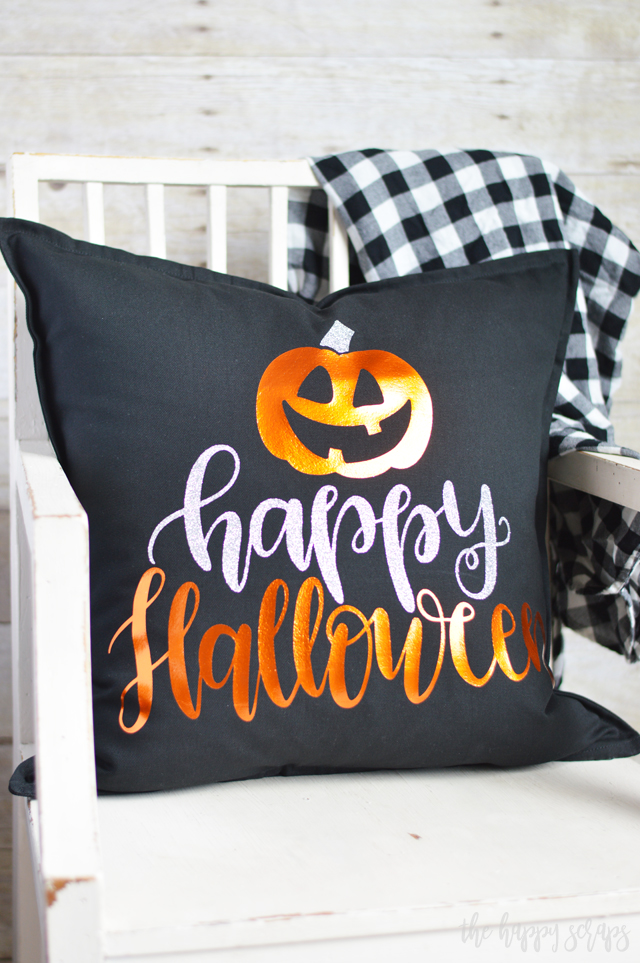 These DIY Halloween Throw Pillows are the perfect addition to your home for Halloween! The silver, orange, and black are the perfect combination! 