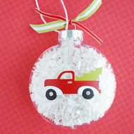 DIY Red Truck Christmas Ornament