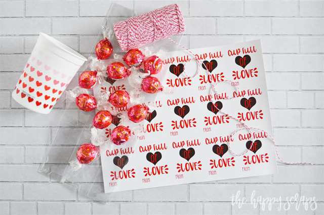 Anyone will love receiving this Cup Full of Love Valentine + Printable for Valentine's Day. Make them for friends, neighbors, kids or significant others.