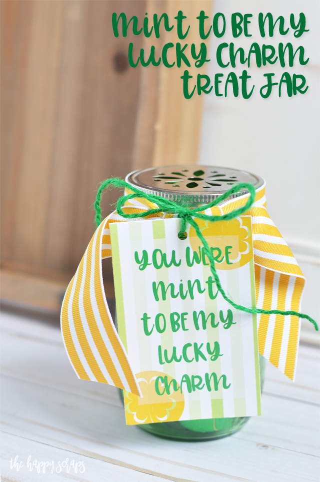This St. Patrick's Day Treat Jar is a quick + easy project that the recipient will love! Get the printable tag on the blog. 