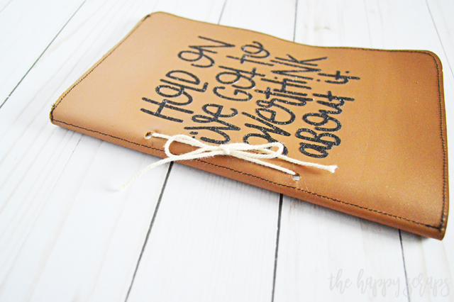 You'll love being able to create your own DIY Leather Notebook with Cricut Iron-on Decal. Use your own design, or Design Space design. Super fun project! 