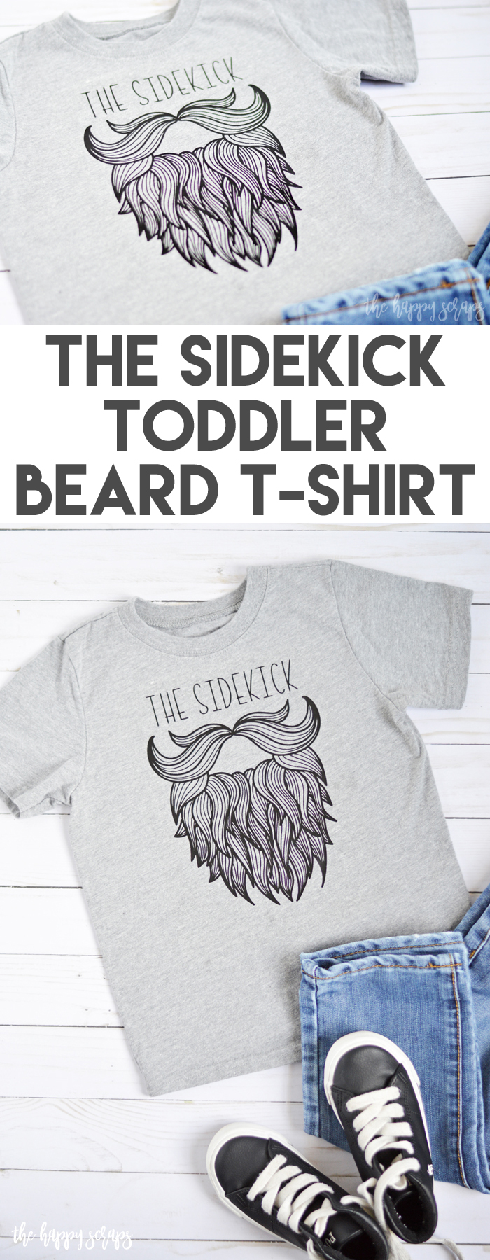 This The Sidekick, Toddler Beard T-Shirt is perfect for all those little ones that have a dad with a beard. Details for creating your own are on the blog.