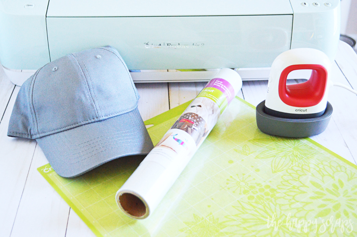 The Cricut EasyPress Mini is the key to getting this Quick & Easy Hat Decal project done! You'll have your design cut and applied in no time! 