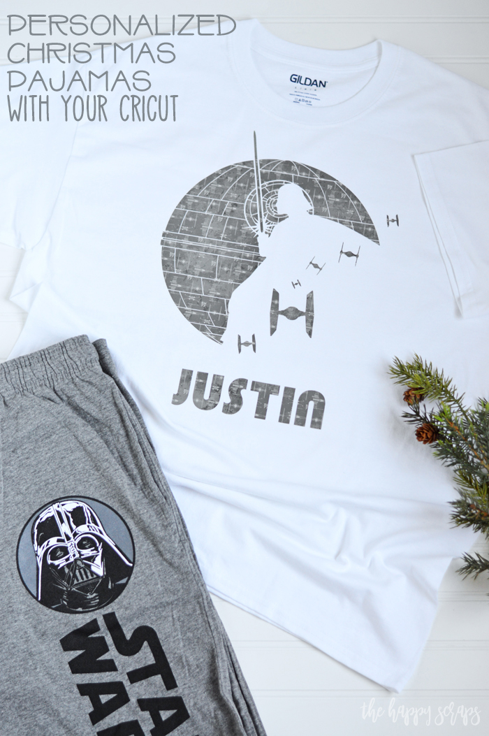 Creating Personalized Christmas Pajamas or other gifts is so easy when using the Cricut Explore Air 2. Find the details for these pajamas on the blog. 