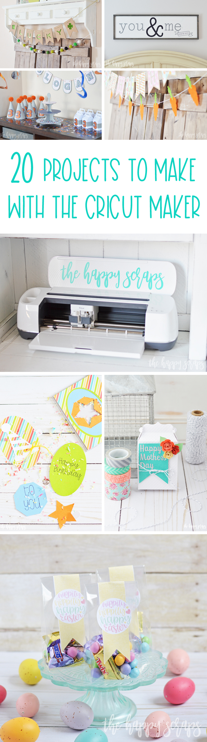 Check out these 20 Projects to Make with the Cricut Maker! You're sure to be inspired to start creating everything from holiday decor to parties! 