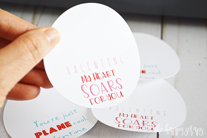Cricut Print then Cut Airplane Valentines - Cut designs 