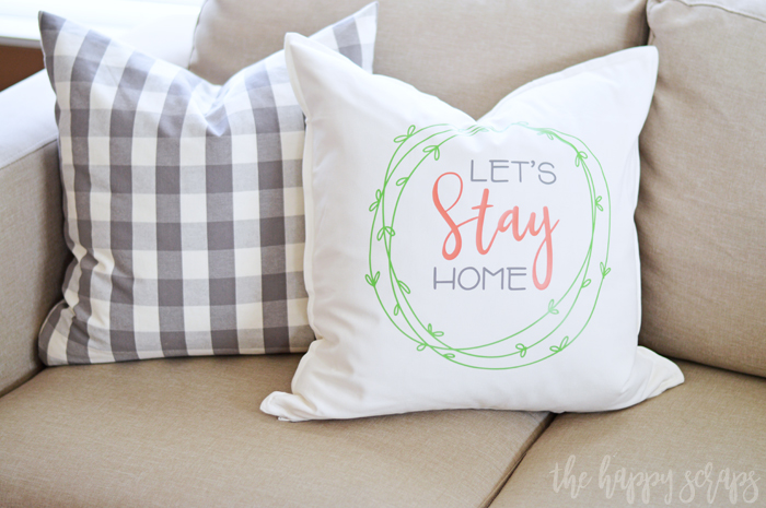This Let's Stay Home Farmhouse Pillow is the perfect addition to any home! Customize the colors to match your home and have it made in no time! 