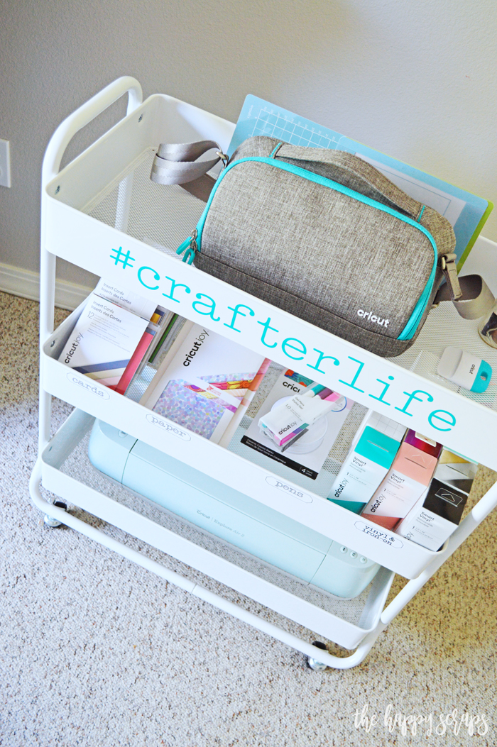 Create a crafting station cart with the Cricut Joy.